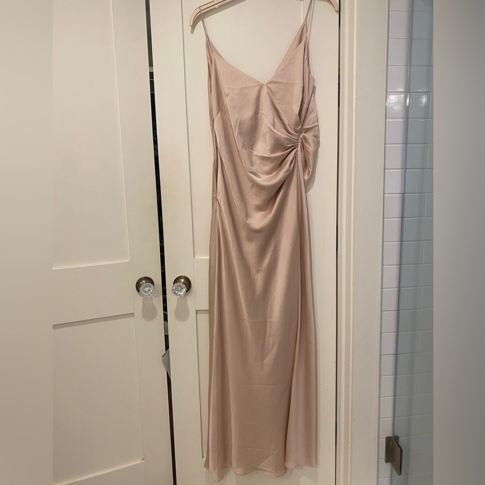 Never worn! Satin Blush Formal Gown!